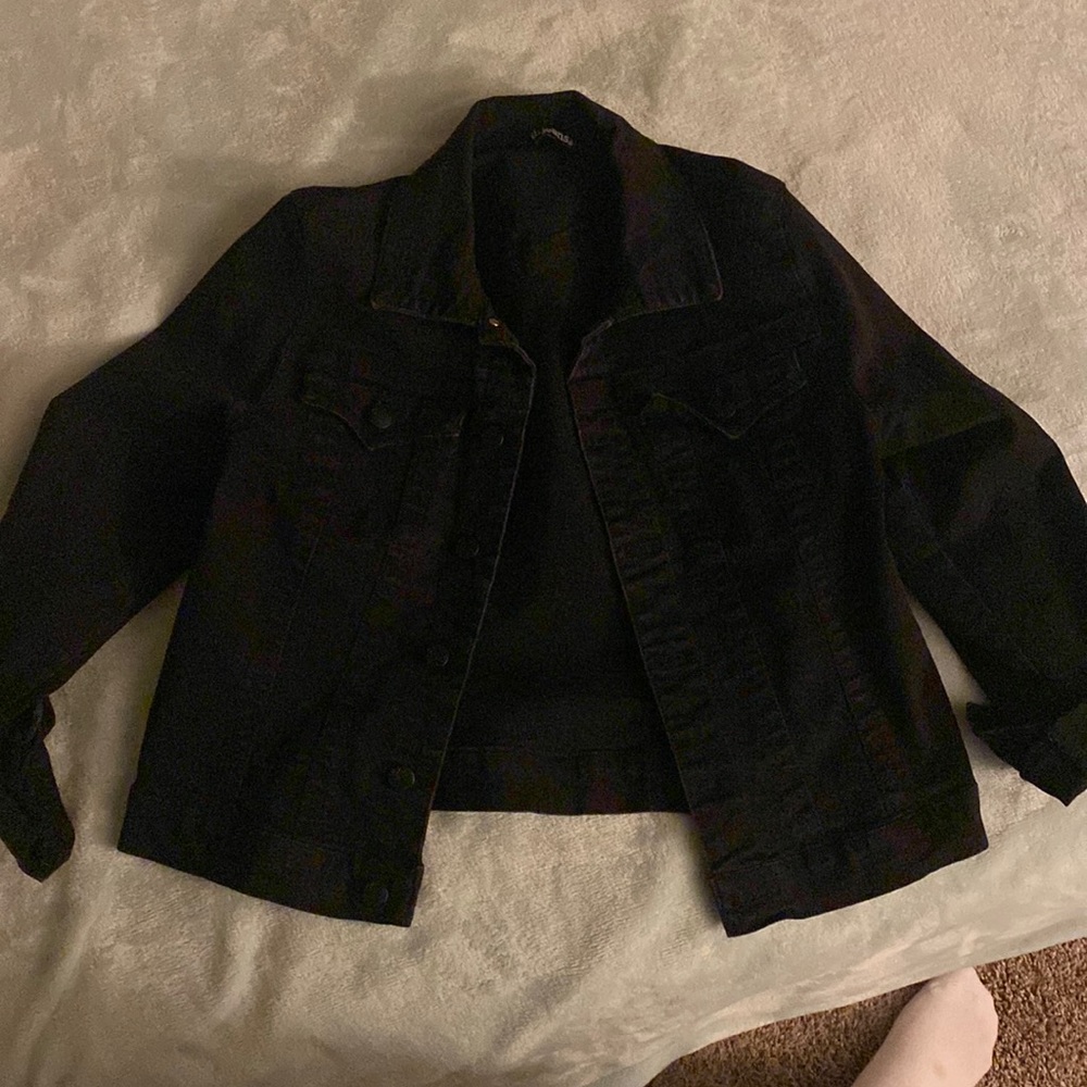 Black denim jacket